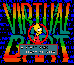 Virtual Bart Title Screen